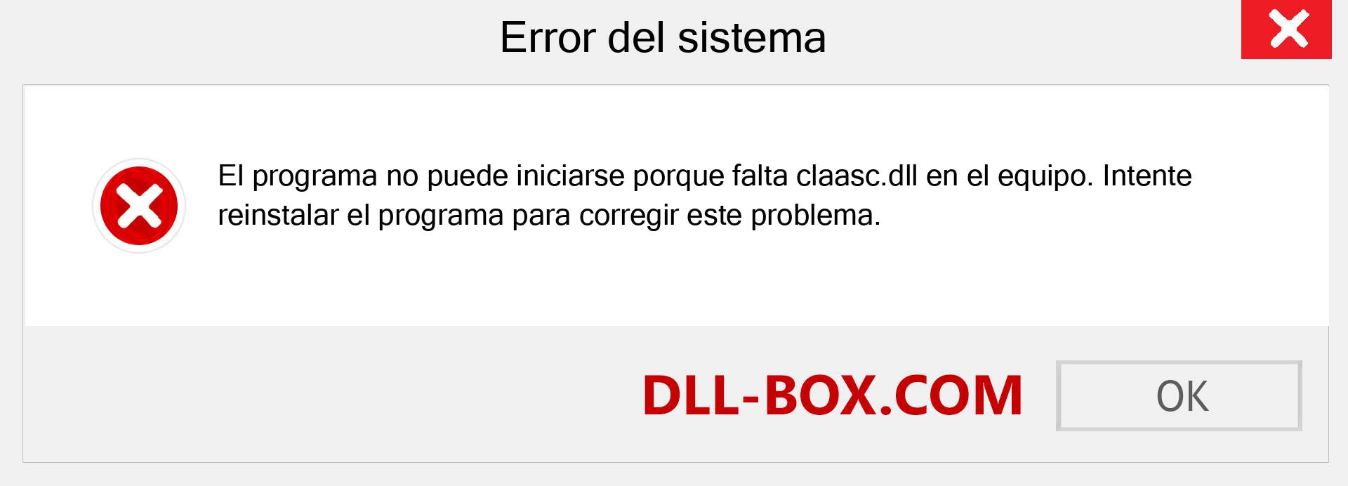 ¿Falta el archivo claasc.dll ?. Descargar para Windows 7, 8, 10 - Corregir claasc dll Missing Error en Windows, fotos, imágenes